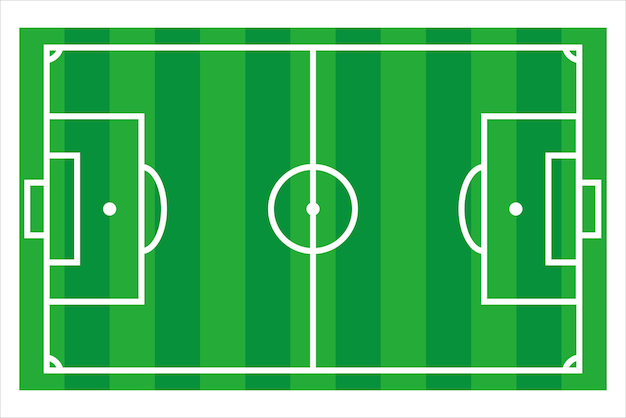 Football field stuff vector illustration