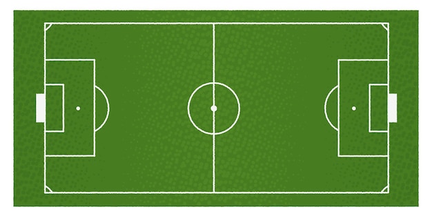 Football field Vector illustration of a playground Green lawn Marking on the field Top view