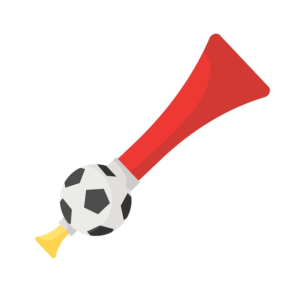 Football horn with ball illustration