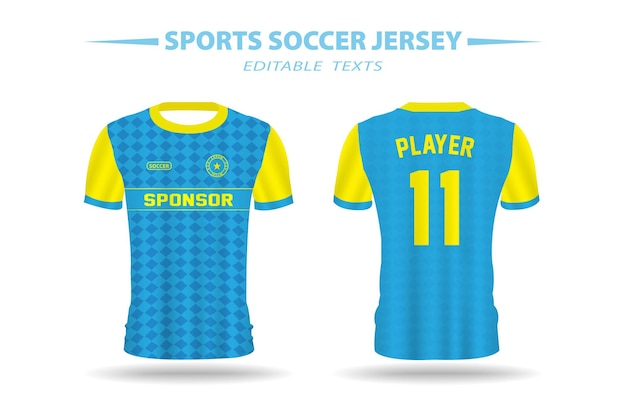 Football Jersey Design and Template for Printing