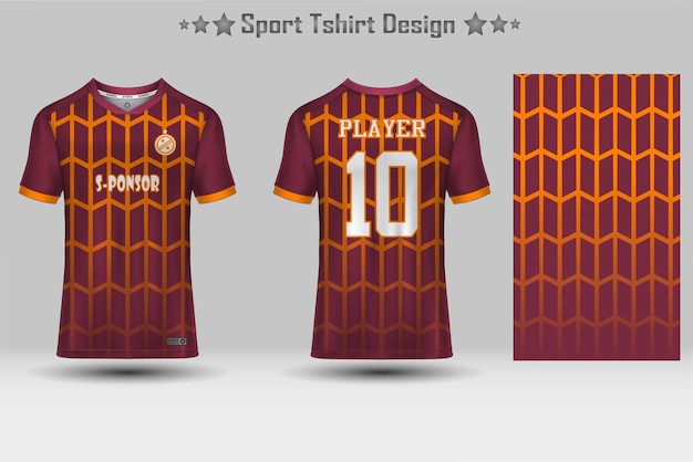 Football jersey mockup abstract geometric pattern sport tshirt design