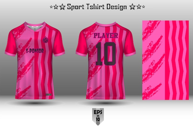 Football jersey mockup soccer jersey mockup cycling jersey mockup and sport jersey mockup with abstract geometric pattern Free Vector