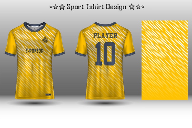 Football jersey mockup soccer jersey mockup cycling jersey mockup and sport jersey mockup with abstract geometric pattern Free Vector