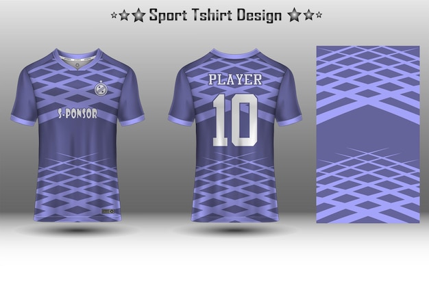 Football jersey mockup soccer jersey mockup cycling jersey mockup and sport jersey mockup with abstract geometric pattern Free Vector