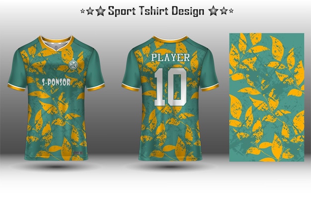 Football jersey mockup soccer jersey mockup cycling jersey mockup and sport jersey mockup with abstract geometric pattern Free Vector