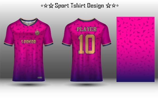 Football jersey mockup soccer jersey mockup cycling jersey mockup and sport jersey mockup with abstract geometric pattern