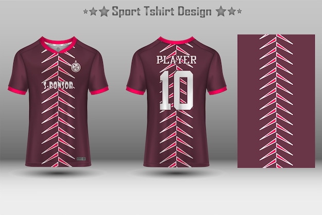 Football jersey mockup and sport jersey mockup with abstract geometric pattern