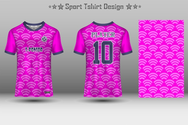 Football jersey mockup and sport jersey mockup with abstract geometric pattern