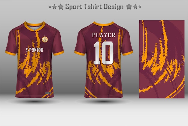 Football jersey mockup and sport jersey mockup with abstract geometric pattern