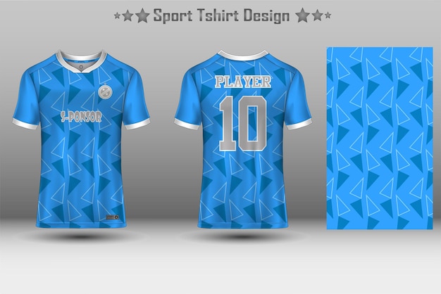 Football jersey mockup and sport jersey mockup with abstract geometric pattern