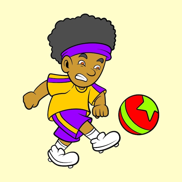 football kids hand drawing style