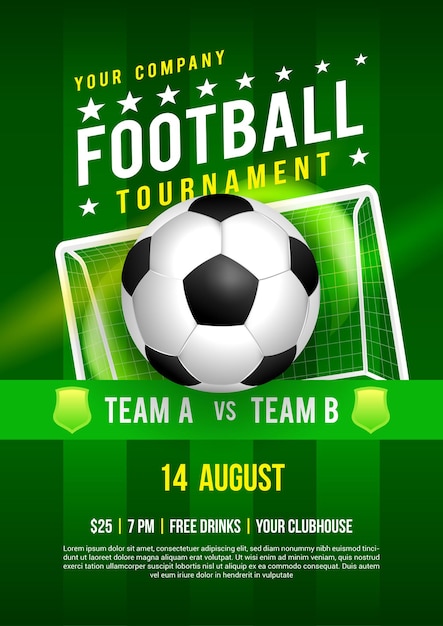 Football league tournament poster design