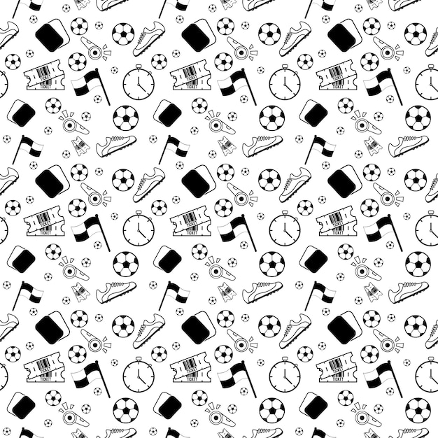 Football Lineart Pattern