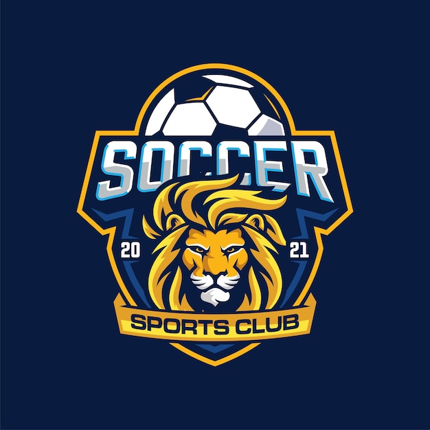 Football lion team logo