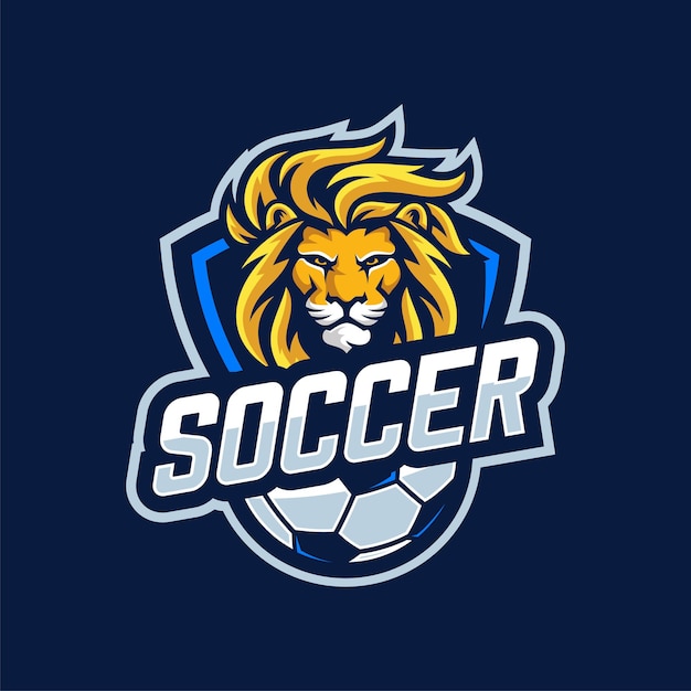 Football lion team logo