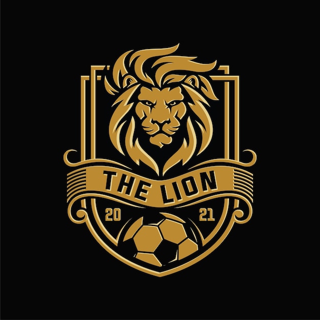 Football lion team logo