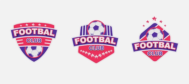 Football logo icon set