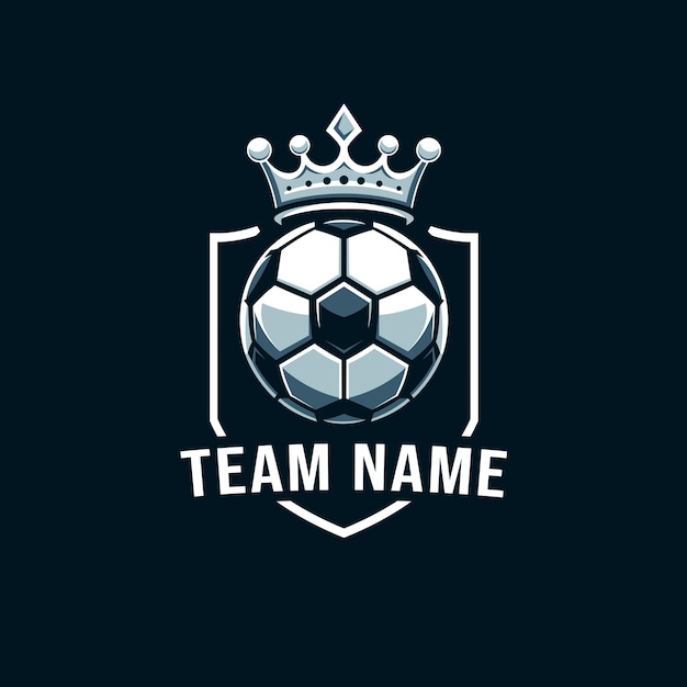 football logo with ball element elegant soccer logo Football Badge logo