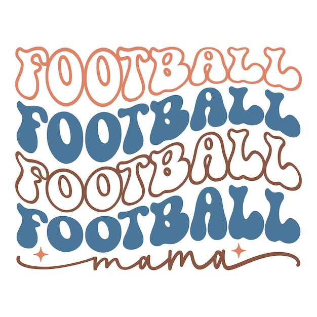 Vector football mama retro svg design