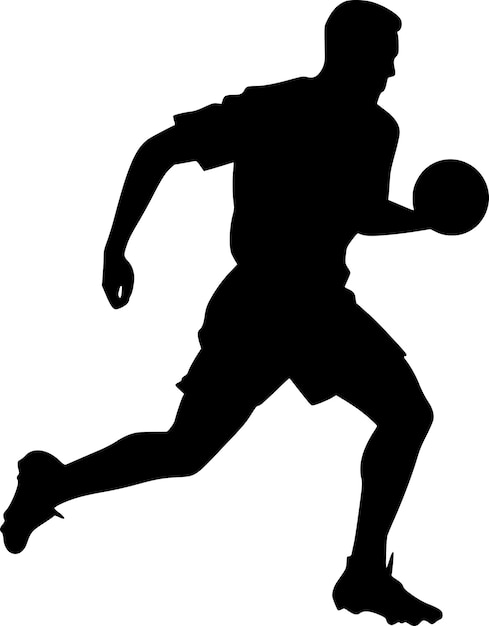 Football Minimalist and Simple Silhouette Vector illustration