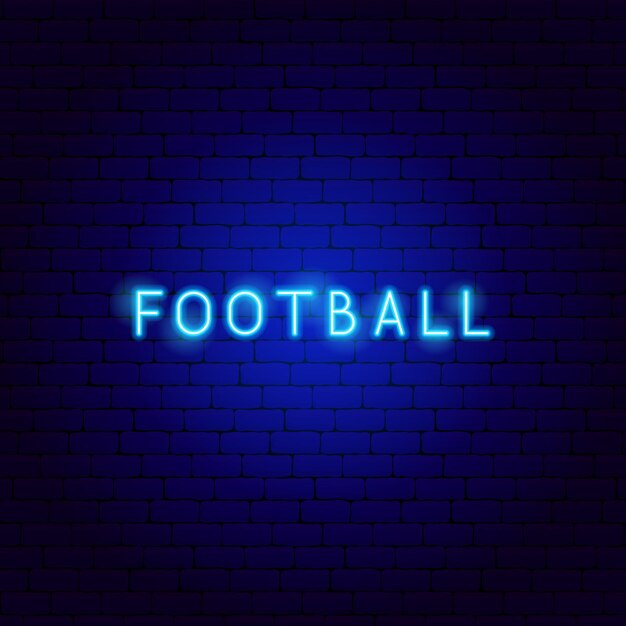 Football Neon Text