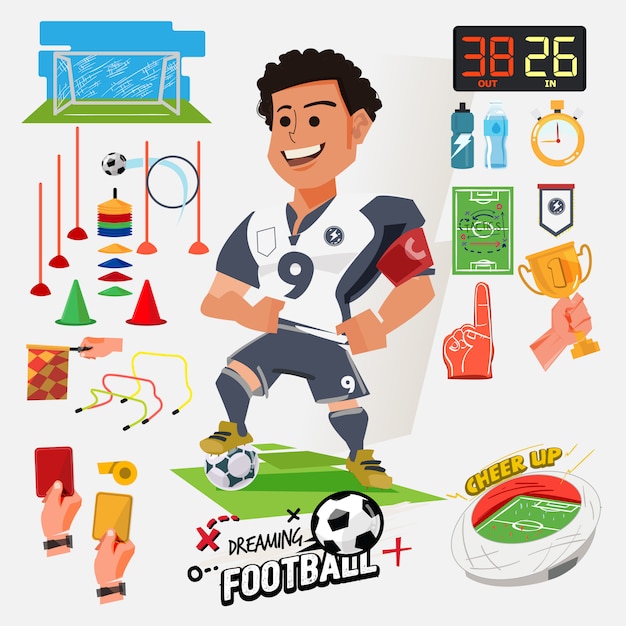 Football player illustration