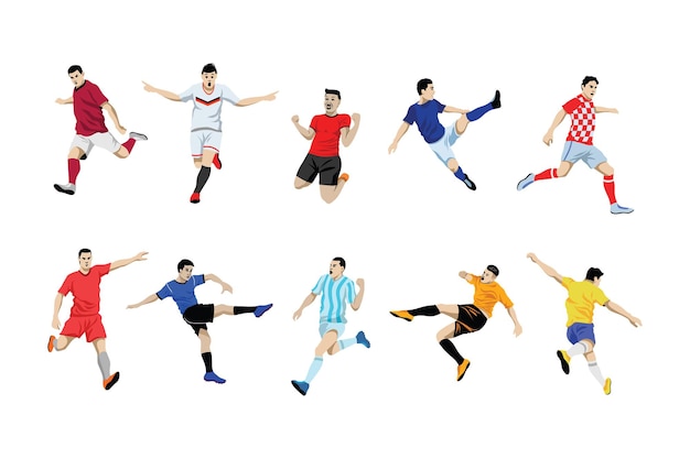 Football Player Man World Cup 2022 Illustration Vector