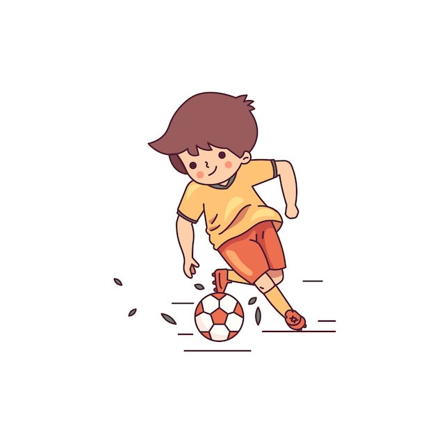 Football Player Playing Soccer Character