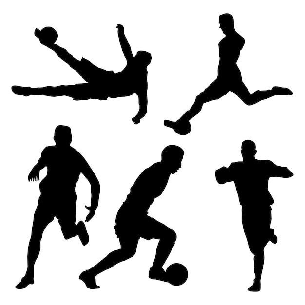 Vector football player silhouette shape vol 2