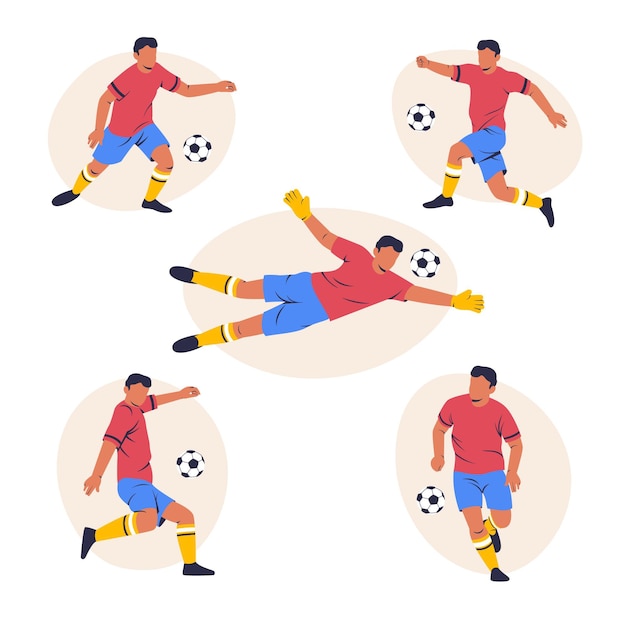 Football players illustration