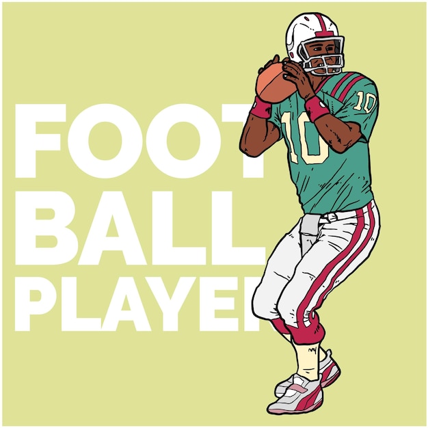 Football Rugby Player Jobs Career Illustration