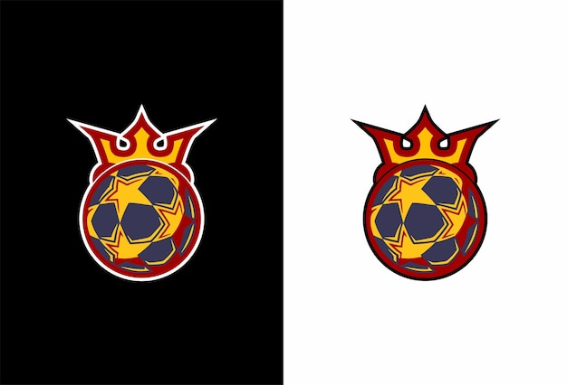 Football set of two emblems