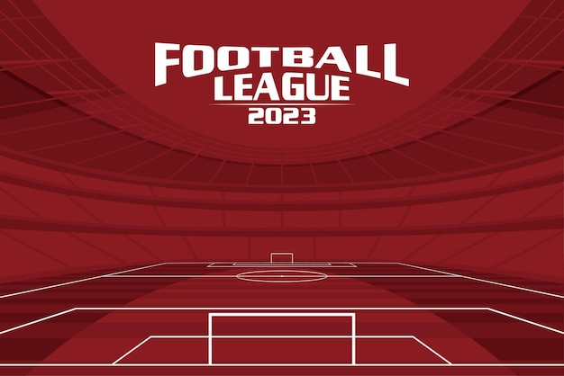 Football Soccer League 2023 Championship Background Vector for Poster and Flyer