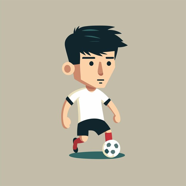 Football soccer player playing ball running