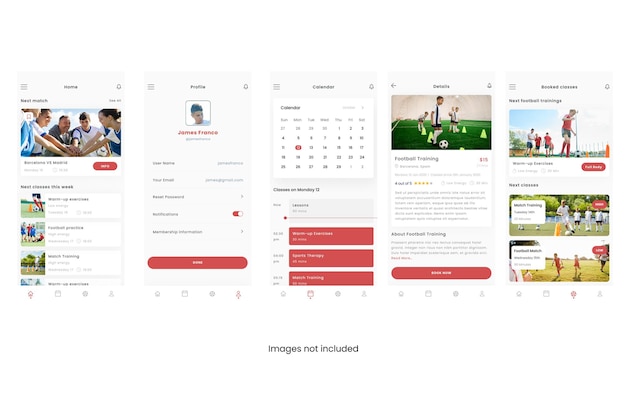 Football and Soccer School App Ui Kit