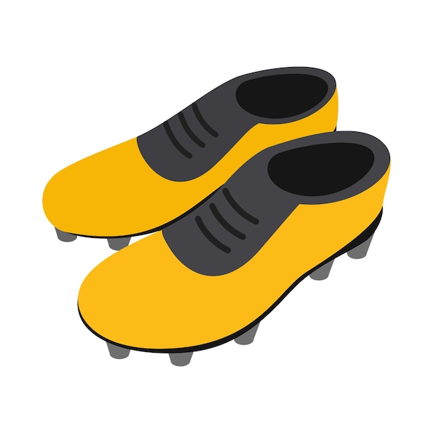 Football soccer shoes isometric 3d icon on a white background