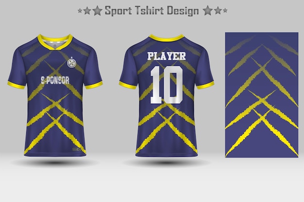 Football sport jersey mockup abstract geometric pattern tshirt design