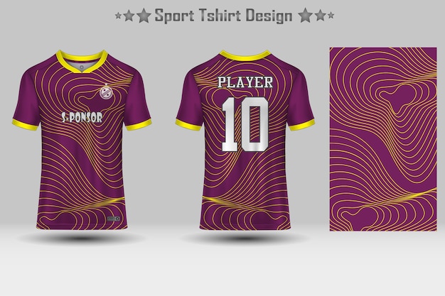 Football sport jersey mockup abstract geometric pattern tshirt design