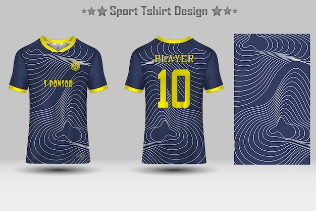 Football sport jersey mockup abstract geometric pattern tshirt design