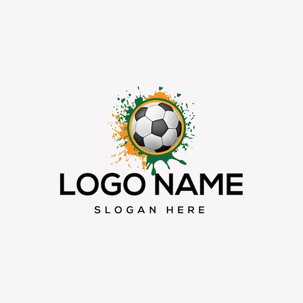 football sports logo design template Premium Vector