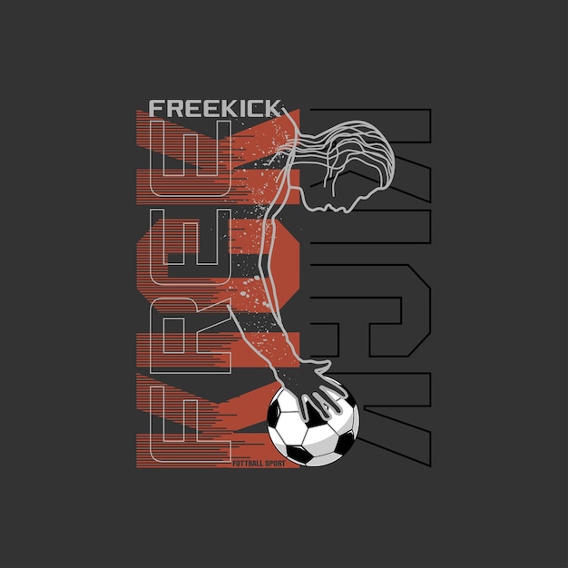 Vector football t shirt print boys soccer graphic tees vector illustration design and other uses