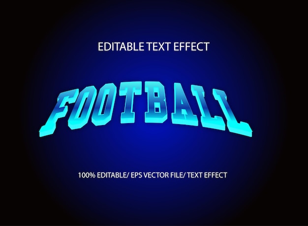 Football text effect 3d text effect