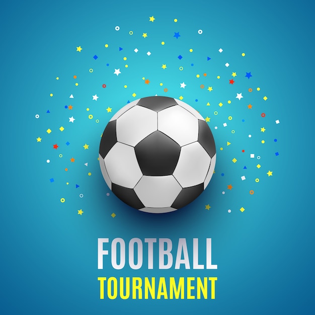 Football tournament poster. Ball.