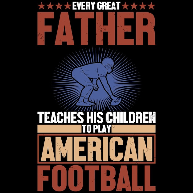 Football TShirt Design American Football Player