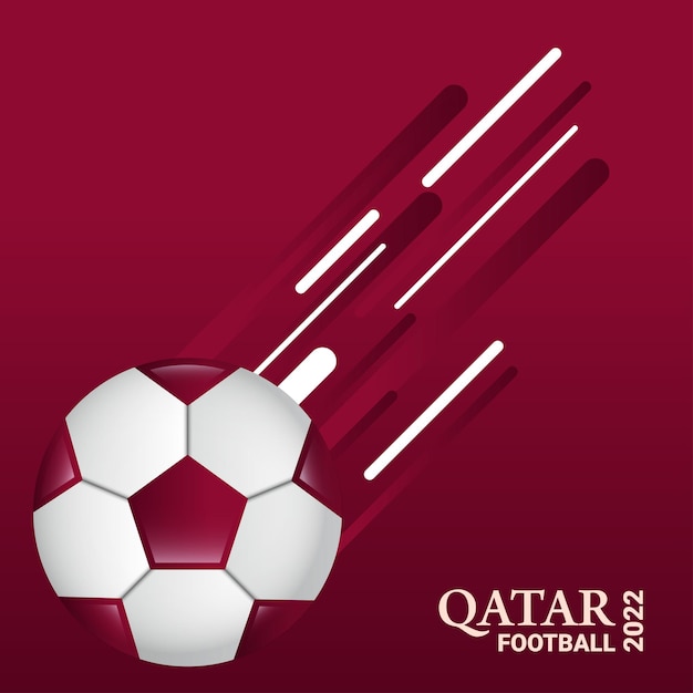 Football Worldcup Qatar 2022 Abstract Red Soccer Background Template