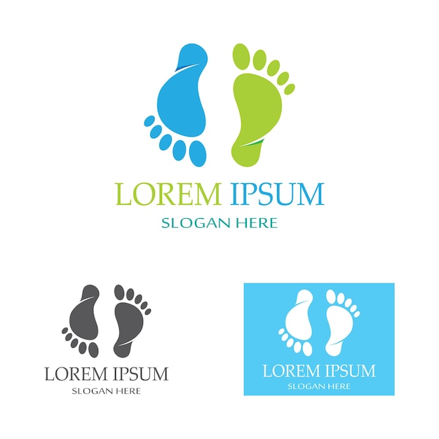 Footprintsfoot careand footstep logo images illustration design