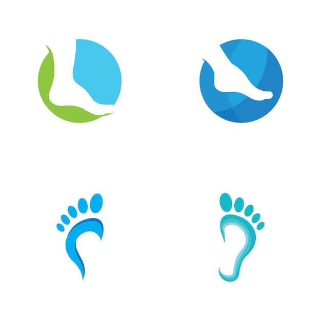 Footprintsfoot careand footstep logo images illustration design