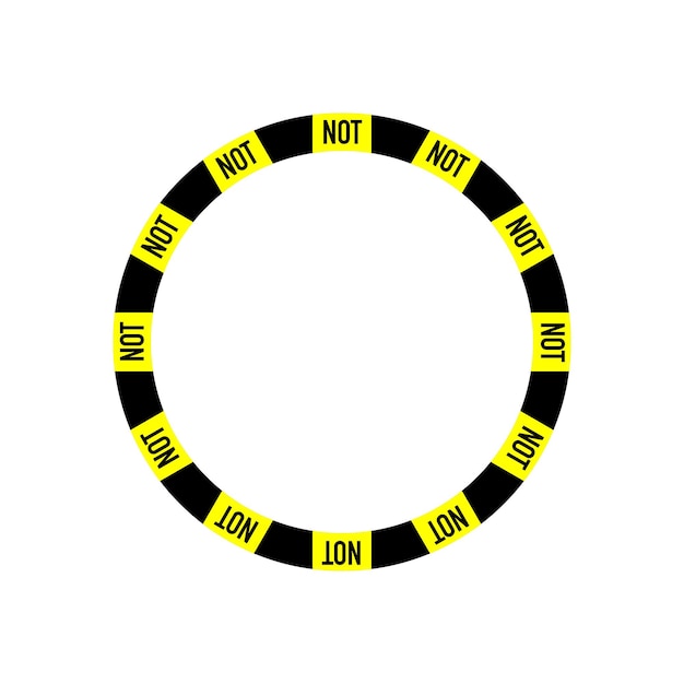 A forbidding sign A round sign in black and yellow with the text not