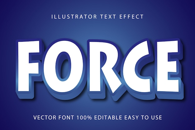 Force Editable Text Effect