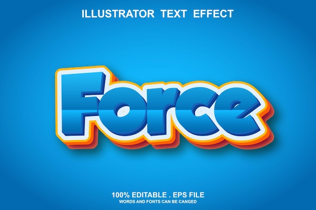 force editable text effect